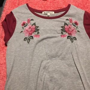 grey rose t shirt